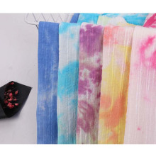 slub tie dye viscose fabric for dress shirt